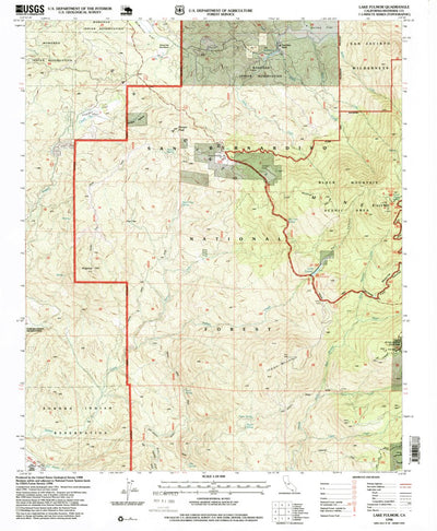 United States Geological Survey Lake Fulmor, CA (1996, 24000-Scale) digital map