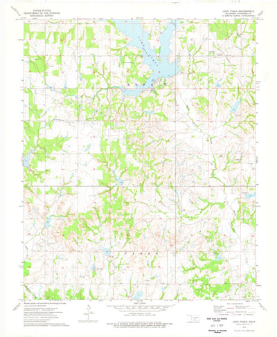 United States Geological Survey Lake Fuqua, OK (1974, 24000-Scale) digital map