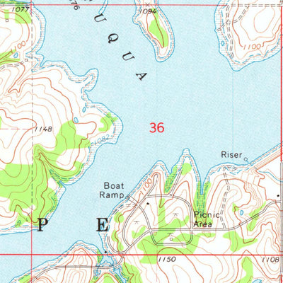 United States Geological Survey Lake Fuqua, OK (1974, 24000-Scale) digital map
