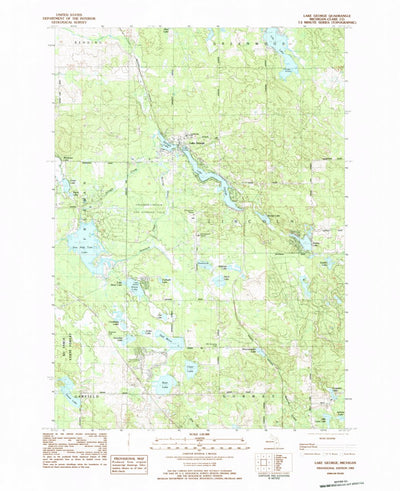 United States Geological Survey Lake George, MI (1983, 25000-Scale) digital map