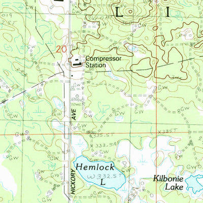 United States Geological Survey Lake George, MI (1983, 25000-Scale) digital map