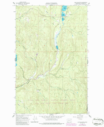 United States Geological Survey Lake Gillette, WA (1966, 24000-Scale) digital map