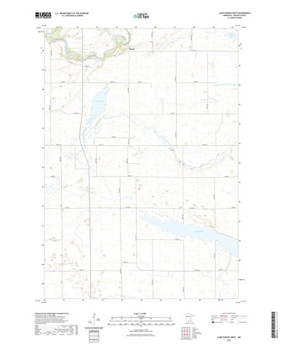 United States Geological Survey Lake Hanska West, MN (2022, 24000-Scale) digital map