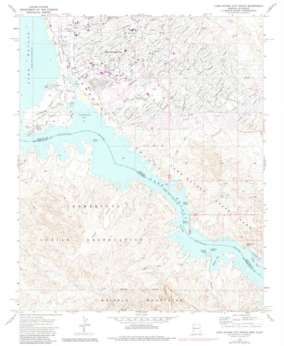 United States Geological Survey Lake Havasu City South, AZ-CA (1970, 24000-Scale) digital map