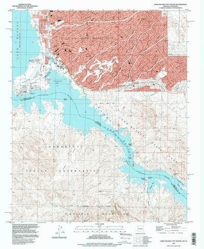 United States Geological Survey Lake Havasu City South, AZ-CA (1994, 24000-Scale) digital map