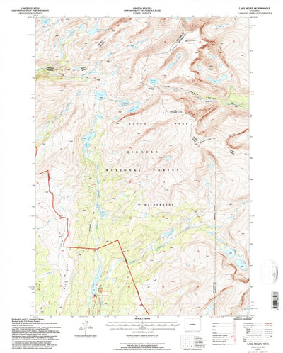 United States Geological Survey Lake Helen, WY (1993, 24000-Scale) digital map