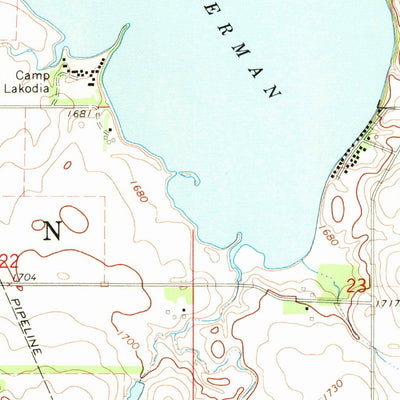 United States Geological Survey Lake Herman, SD (1968, 24000-Scale) digital map