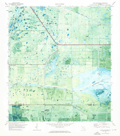 United States Geological Survey Lake Hicpochee, FL (1971, 24000-Scale) digital map