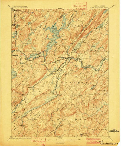 United States Geological Survey Lake Hopatcong, NJ (1898, 62500-Scale) digital map