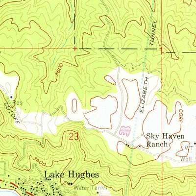 United States Geological Survey Lake Hughes, CA (1957, 24000-Scale) digital map