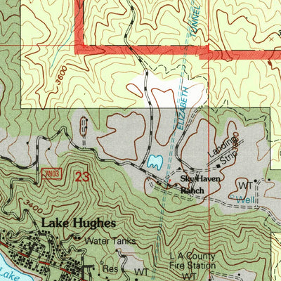 United States Geological Survey Lake Hughes, CA (1995, 24000-Scale) digital map