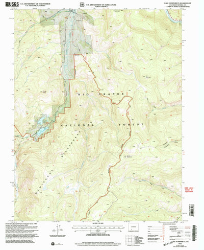United States Geological Survey Lake Humphreys, CO (2001, 24000-Scale) digital map