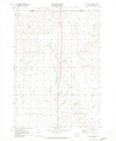 United States Geological Survey Lake Hurley NE, SD (1970, 24000-Scale) digital map