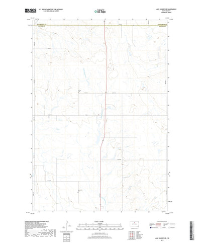 United States Geological Survey Lake Hurley NE, SD (2017, 24000-Scale) digital map
