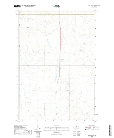 United States Geological Survey Lake Hurley NE, SD (2021, 24000-Scale) digital map