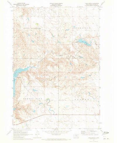 United States Geological Survey Lake Hurley, SD (1970, 24000-Scale) digital map