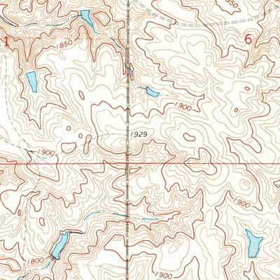 United States Geological Survey Lake Hurley, SD (1970, 24000-Scale) digital map
