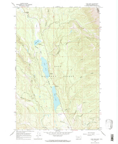 United States Geological Survey Lake Inez, MT (1965, 24000-Scale) digital map