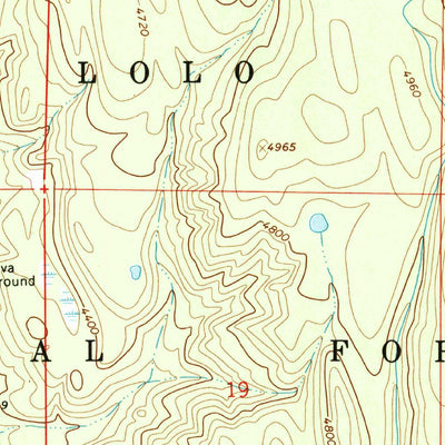 United States Geological Survey Lake Inez, MT (1965, 24000-Scale) digital map