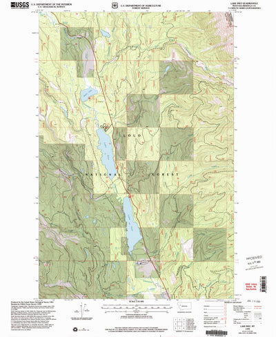 United States Geological Survey Lake Inez, MT (1999, 24000-Scale) digital map