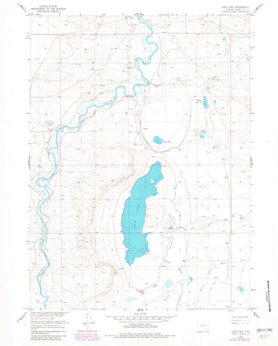 United States Geological Survey Lake Ione, WY (1955, 24000-Scale) digital map
