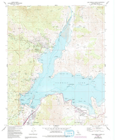 United States Geological Survey Lake Isabella North, CA (1972, 24000-Scale) digital map