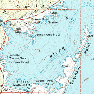 United States Geological Survey Lake Isabella North, CA (1972, 24000-Scale) digital map