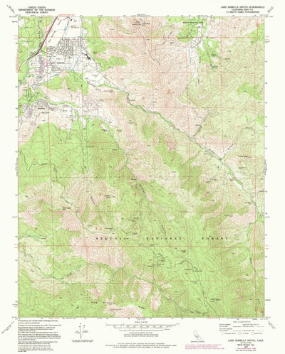 United States Geological Survey Lake Isabella South, CA (1972, 24000-Scale) digital map
