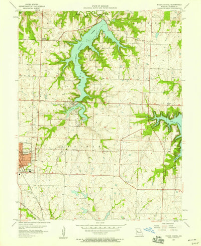 United States Geological Survey Lake Jacomo, MO (1957, 24000-Scale) digital map