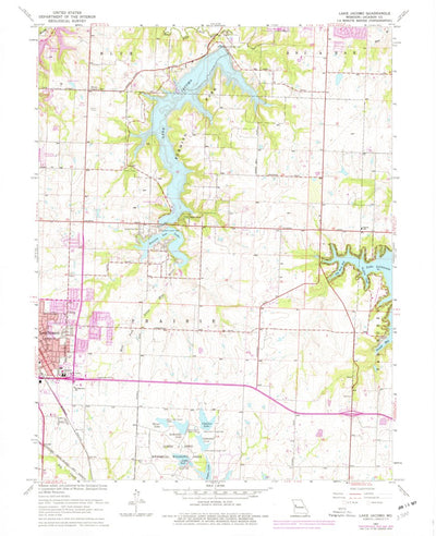 United States Geological Survey Lake Jacomo, MO (1963, 24000-Scale) digital map