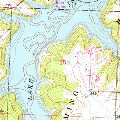 United States Geological Survey Lake Jacomo, MO (1963, 24000-Scale) digital map