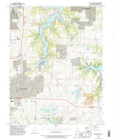 United States Geological Survey Lake Jacomo, MO (1990, 24000-Scale) digital map