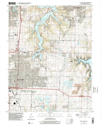 United States Geological Survey Lake Jacomo, MO (1996, 24000-Scale) digital map