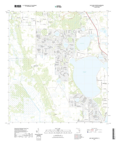 United States Geological Survey Lake June In Winter, FL (2021, 24000-Scale) digital map