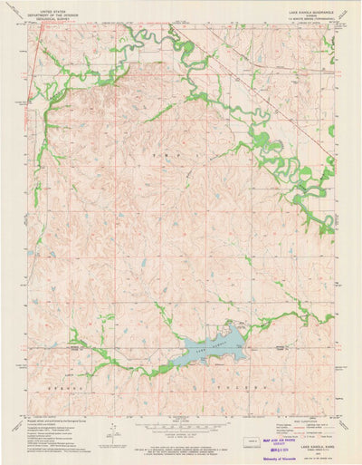 United States Geological Survey Lake Kahola, KS (1972, 24000-Scale) digital map