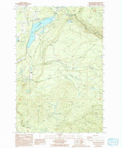 United States Geological Survey Lake Kapowsin, WA (1987, 24000-Scale) digital map
