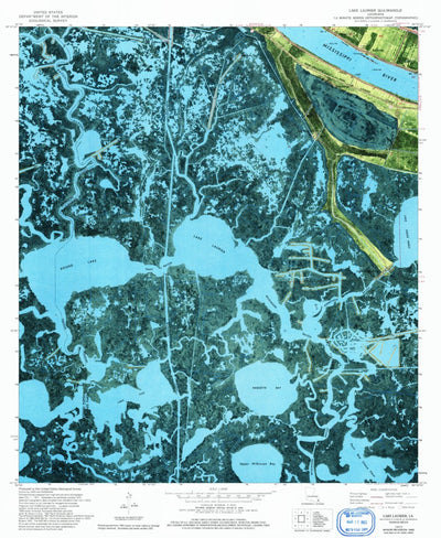 United States Geological Survey Lake Laurier, LA (1973, 24000-Scale) digital map