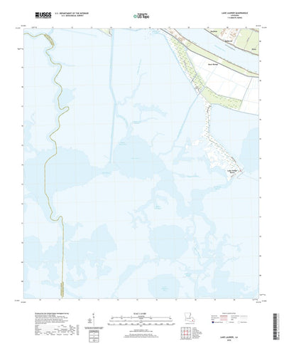 United States Geological Survey Lake Laurier, LA (2020, 24000-Scale) digital map