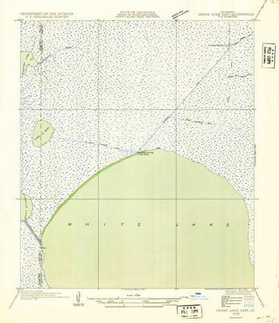 United States Geological Survey Lake Le Bleu, LA (1954, 31680-Scale) digital map