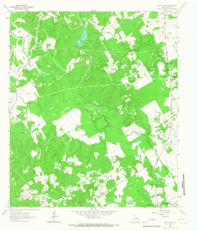 United States Geological Survey Lake Leon, TX (1964, 24000-Scale) digital map