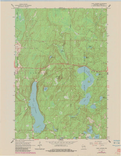 United States Geological Survey Lake Lucerne, WI (1965, 24000-Scale) digital map