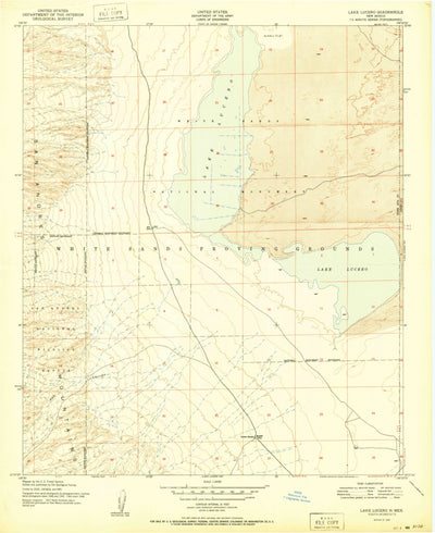 United States Geological Survey Lake Lucero, NM (1950, 24000-Scale) digital map