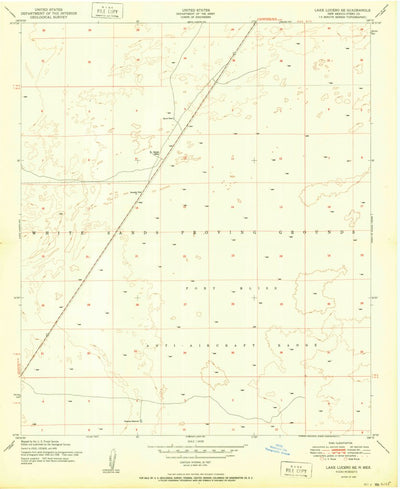 United States Geological Survey Lake Lucero SE, NM (1950, 24000-Scale) digital map