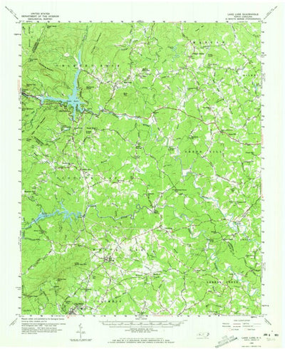 United States Geological Survey Lake Lure, NC (1959, 62500-Scale) digital map