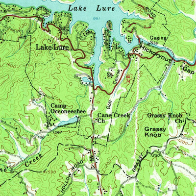 United States Geological Survey Lake Lure, NC (1959, 62500-Scale) digital map