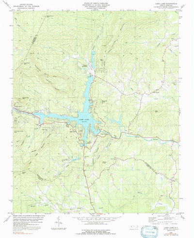 United States Geological Survey Lake Lure, NC (1982, 24000-Scale) digital map