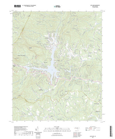 United States Geological Survey Lake Lure, NC (2022, 24000-Scale) digital map