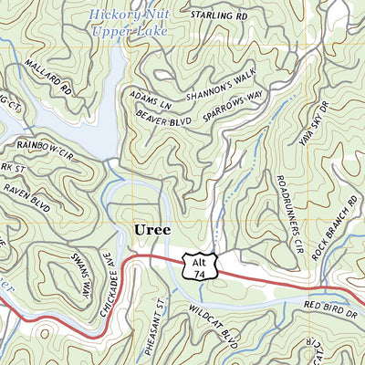 United States Geological Survey Lake Lure, NC (2022, 24000-Scale) digital map