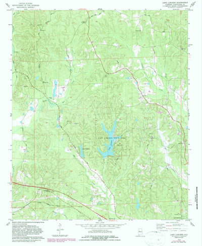 United States Geological Survey Lake Lurleen, AL (1978, 24000-Scale) digital map
