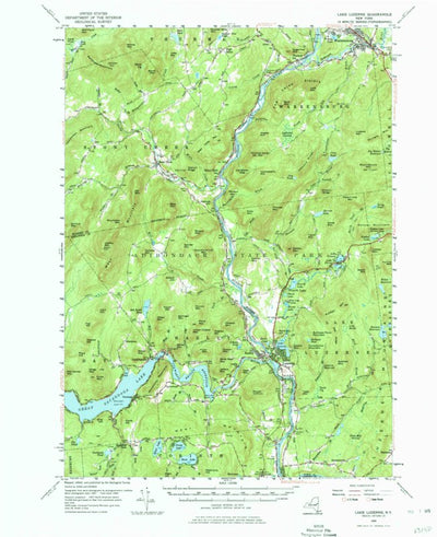 United States Geological Survey Lake Luzerne, NY (1955, 62500-Scale) digital map